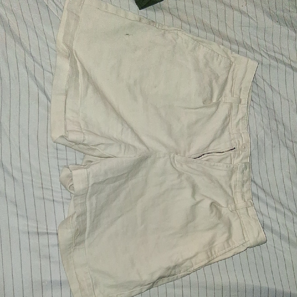 Banana Republic High Waist Cream Shorts